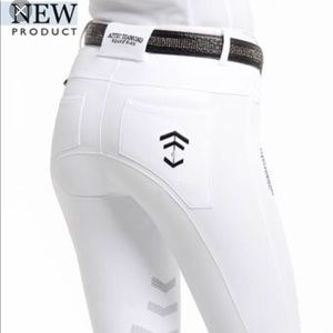 Aztec diamond equestrian white show breeches